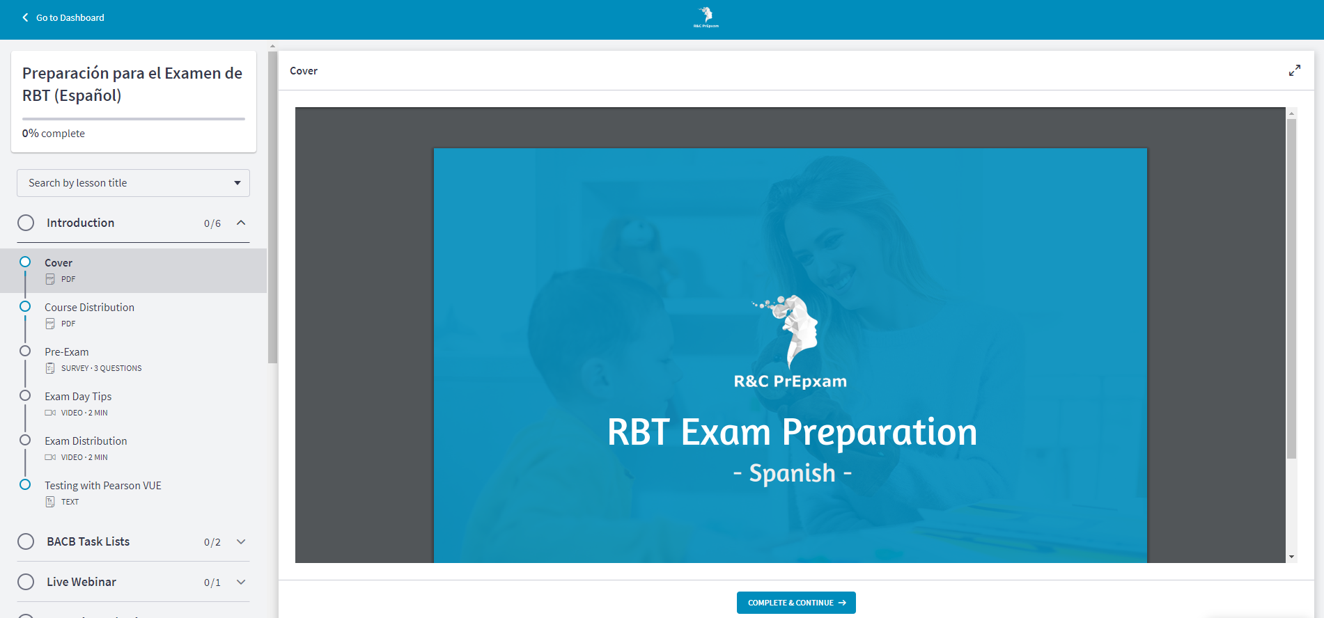 RBT Exam Preparation Spanish